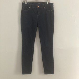 LOFT Modern Skinny Dark Wash High Rise Jeans